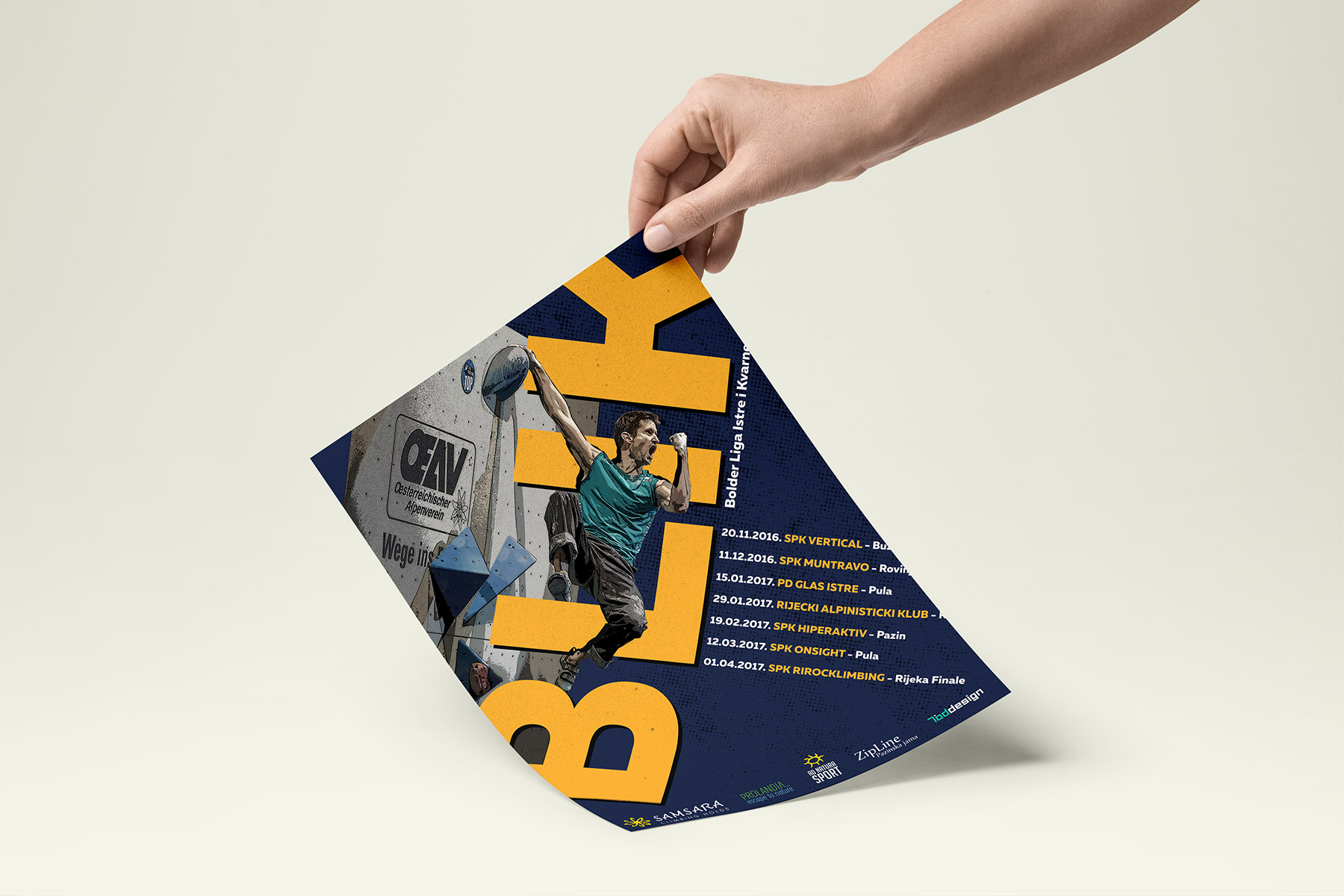 Hand holding a poster printed from Blik ligue 2017