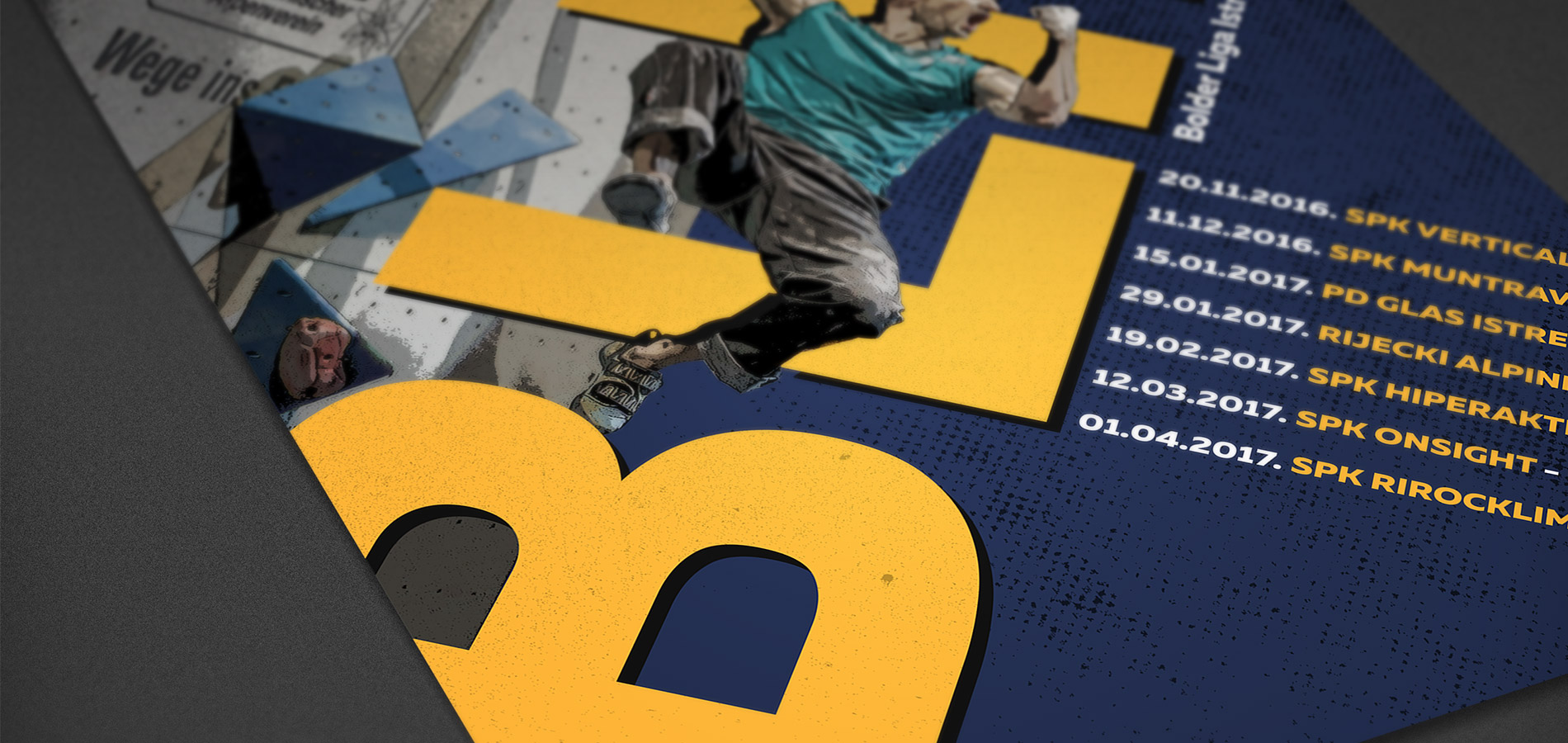 Poster printed from Blik ligue 2017 on a dark surface