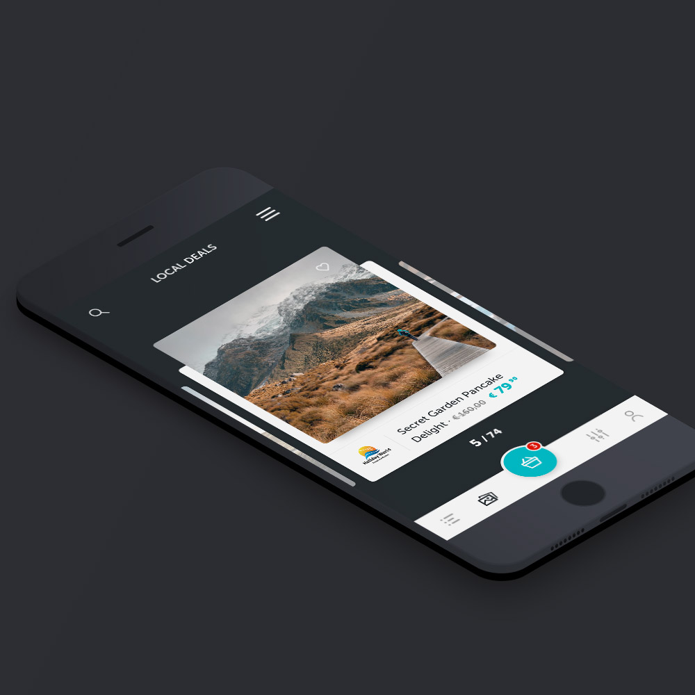 Smartphone showing DailyDeal experience page