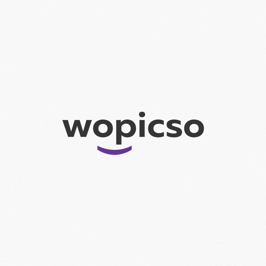 Wopicso logo over white background